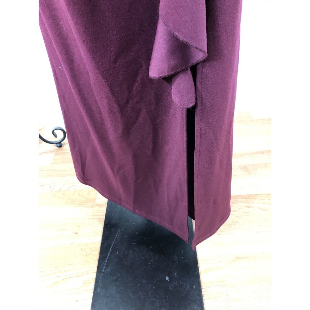 Woosea Women’s Maxi Dress Size M Burgundy Ruffle Sleeve Formal Evening Gown - Picture 4 of 11